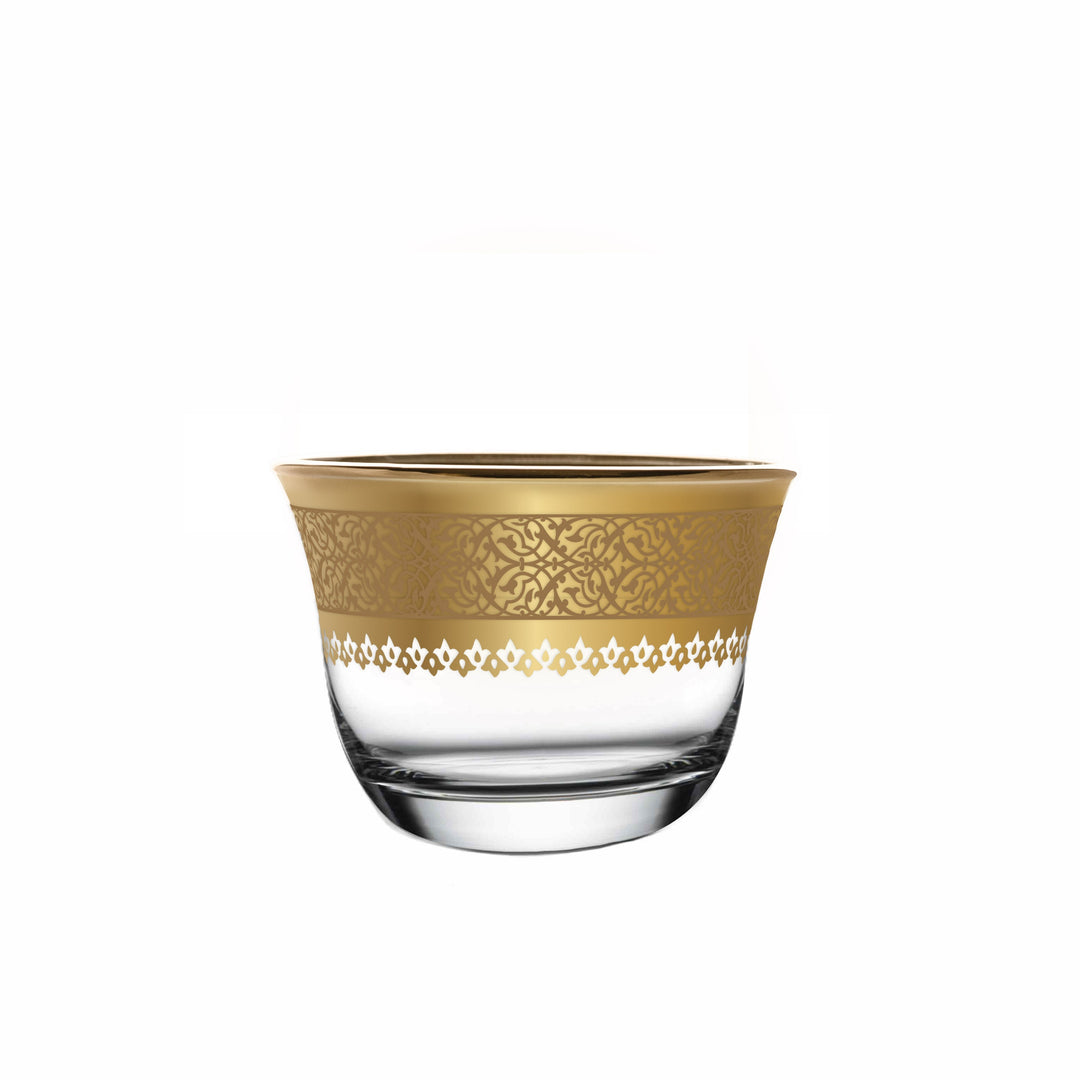 Dimlaj Cordoba Set of 6 Pcs Cawa Cups (Gold) - Premium Cawa Cups from Cordoba By Dimlaj - Just $250!