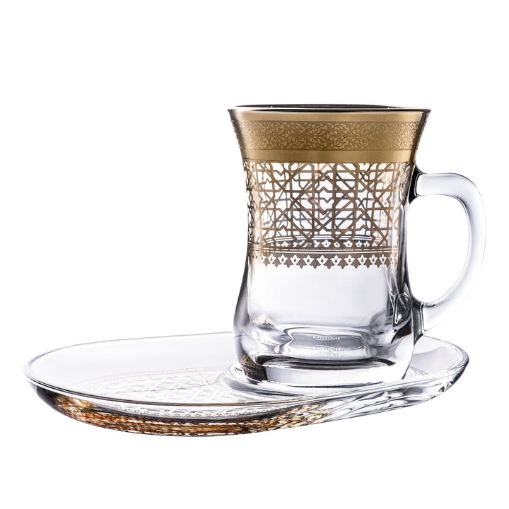 Dimlaj Cordoba Set of 2 Pcs Mugs and Saucers (Gold) - Premium Mugs from Cordoba By Dimlaj - Just $250!