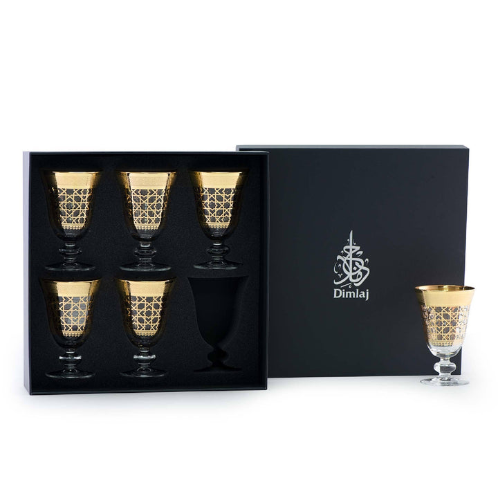 Dimlaj Cordoba Set of 6 Pcs Goblet Stems (Gold) - Premium Goblet Stemware from Cordoba By Dimlaj - Just $400!