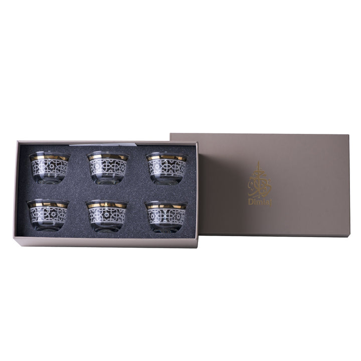 Dimlaj Ivory Set of 6 Pcs Cawa Cups (Gold) - Premium Cawa Cups from Ivory By Dimlaj - Just $250!