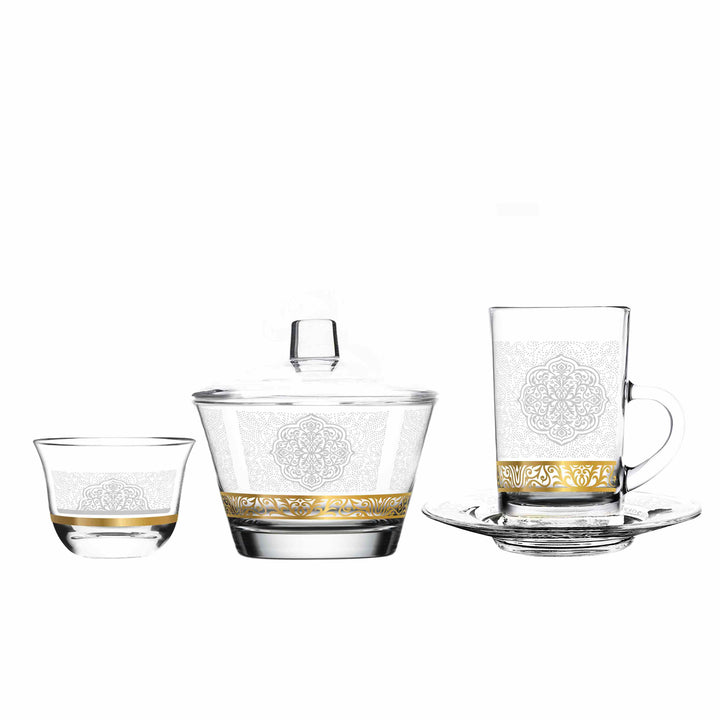 Dimlaj Massar Set of 20 Pcs Assorted Drinkware (Gold) - Premium Gift Sets from Massar By Dimlaj - Just $190!