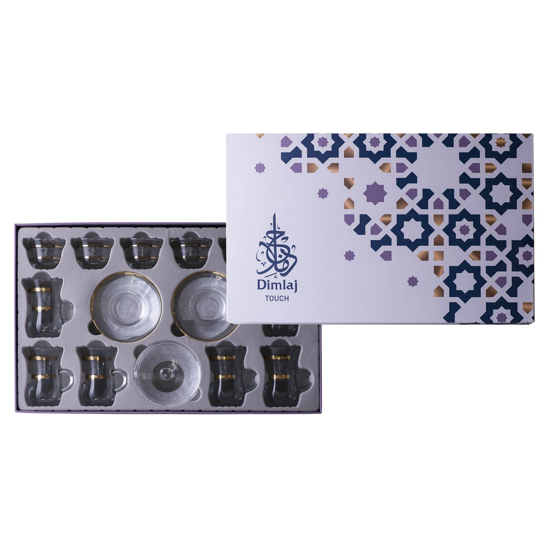 Dimlaj Touch Elena Set of 20 Pcs Assorted Drinkware (Gold) - Premium Special Sets from Elena By Dimlaj - Just $175!