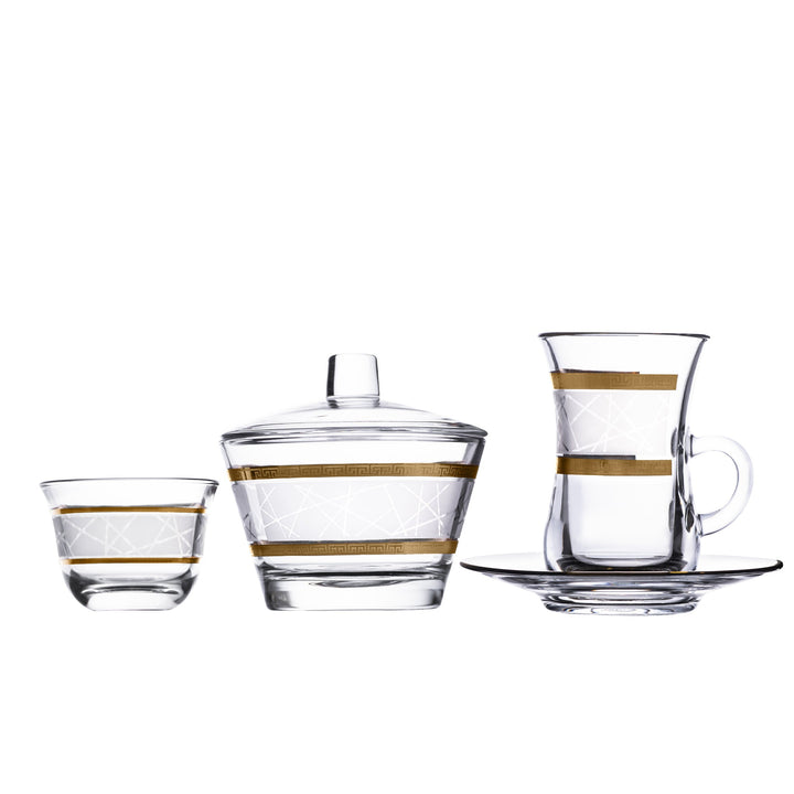 Dimlaj Touch Elena Set of 20 Pcs Assorted Drinkware (Gold) - Premium Special Sets from Elena By Dimlaj - Just $175!