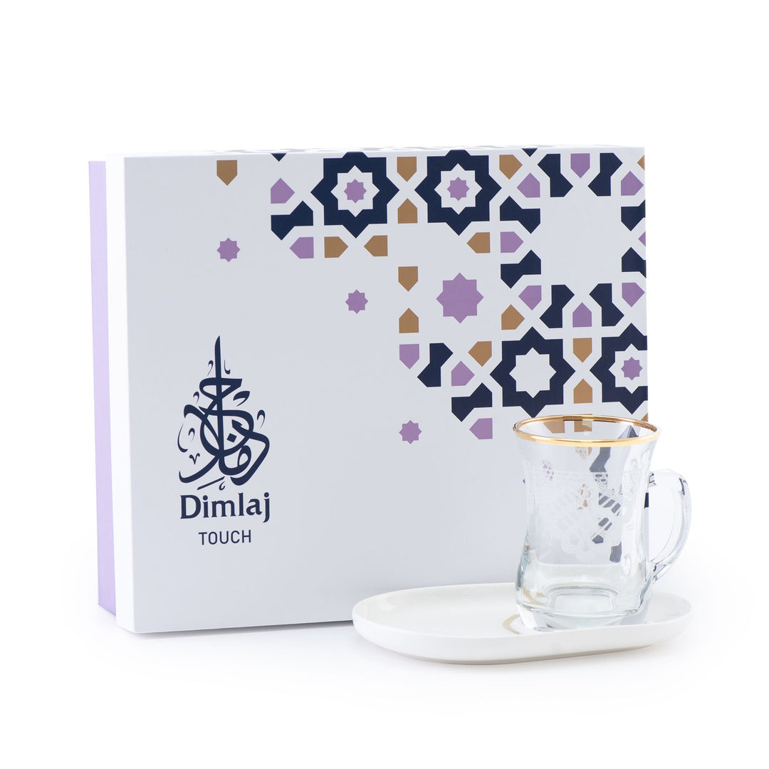 Dimlaj Touch Mood Set of 2 Pcs Mugs and Saucers Gold - Premium Mugs from Mood By Dimlaj - Just $99.99!