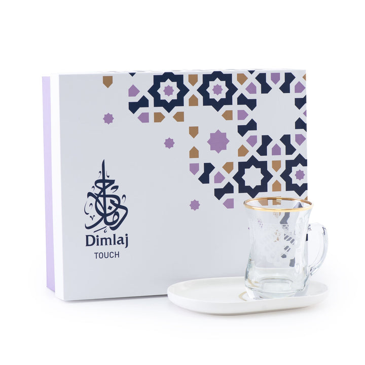 Dimlaj Touch Mood Set of 2 Pcs Mugs and Saucers Gold - Premium Mugs from Mood By Dimlaj - Just $99.99!