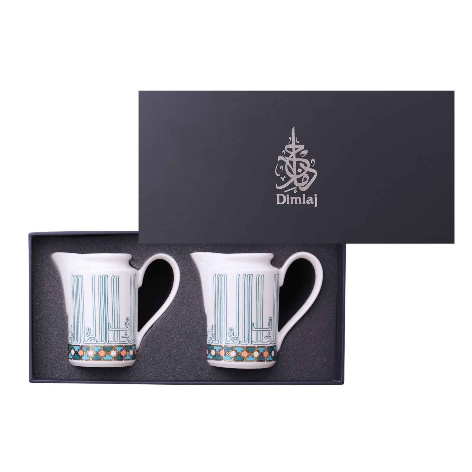 Dimlaj Asala Set of 2 Pcs Porcelain Creamer (Gold & Green) - Premium Creamer from Asala By Dimlaj - Just $155!