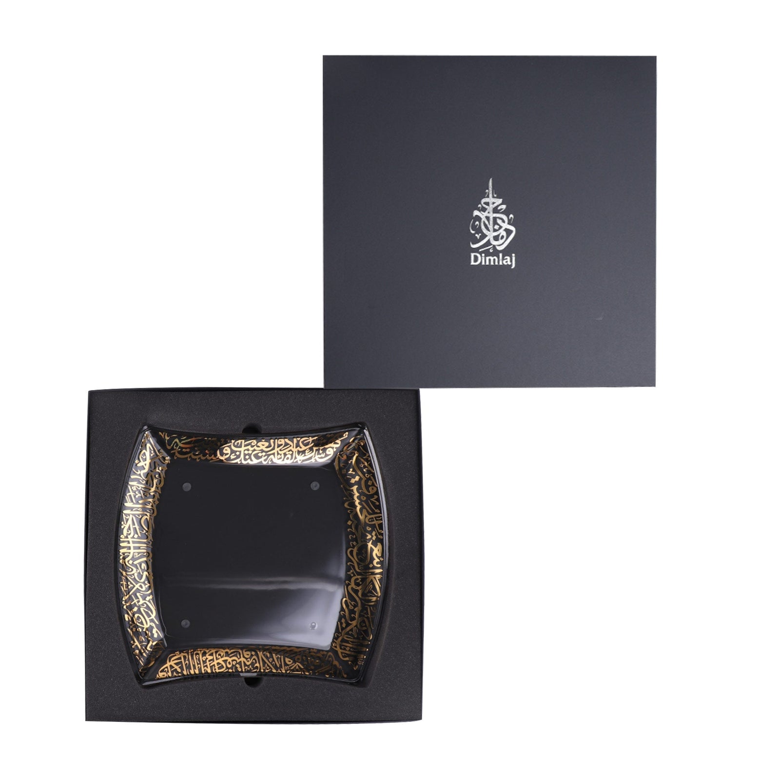 Dimlaj Kareem Large Serving Plate (Gold) - Premium Glass Plates from Kareem By Dimlaj - Just $240!