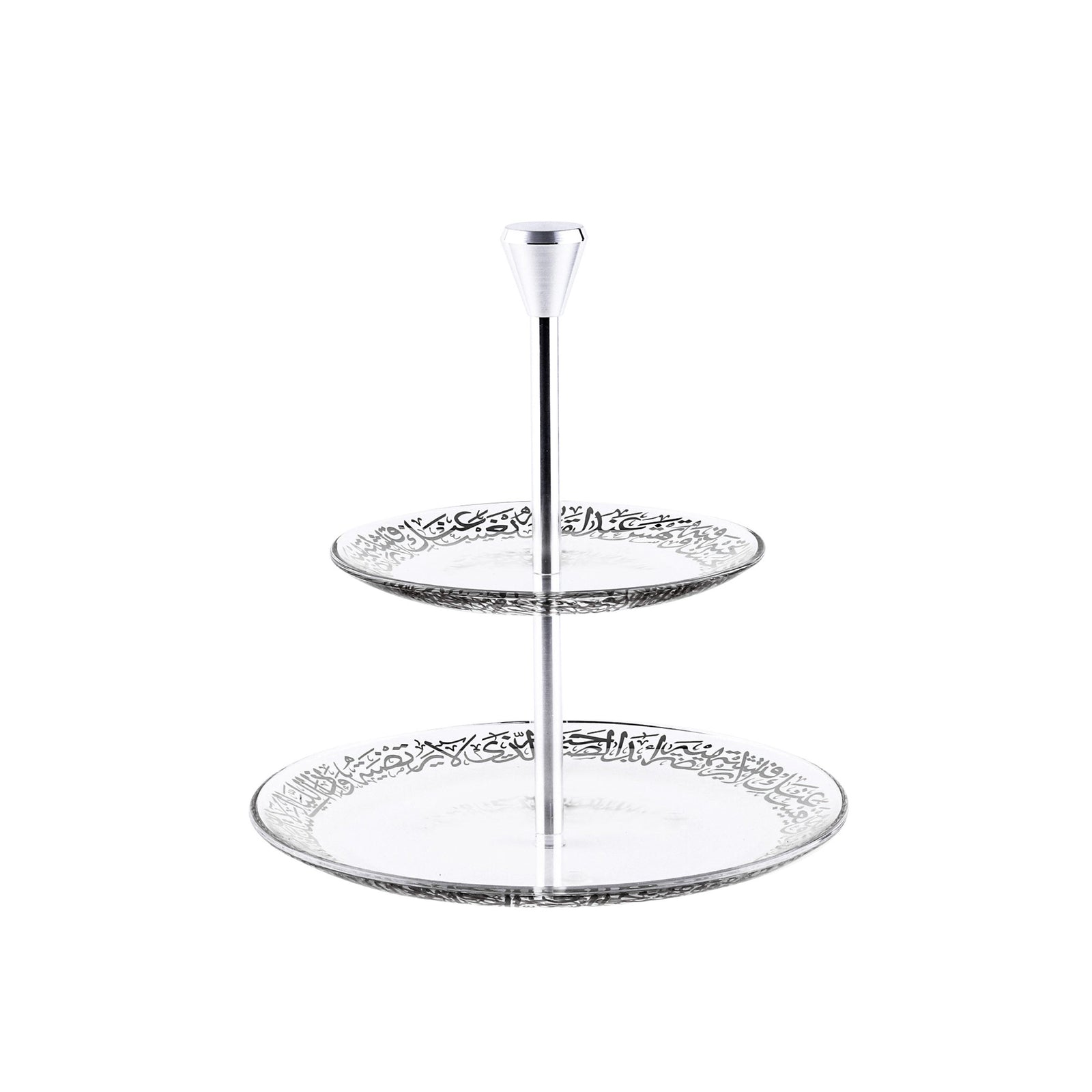 Dimlaj Kareem 2 Tiered Tray (Platinum) - Premium Stands from Kareem By Dimlaj - Just $210!
