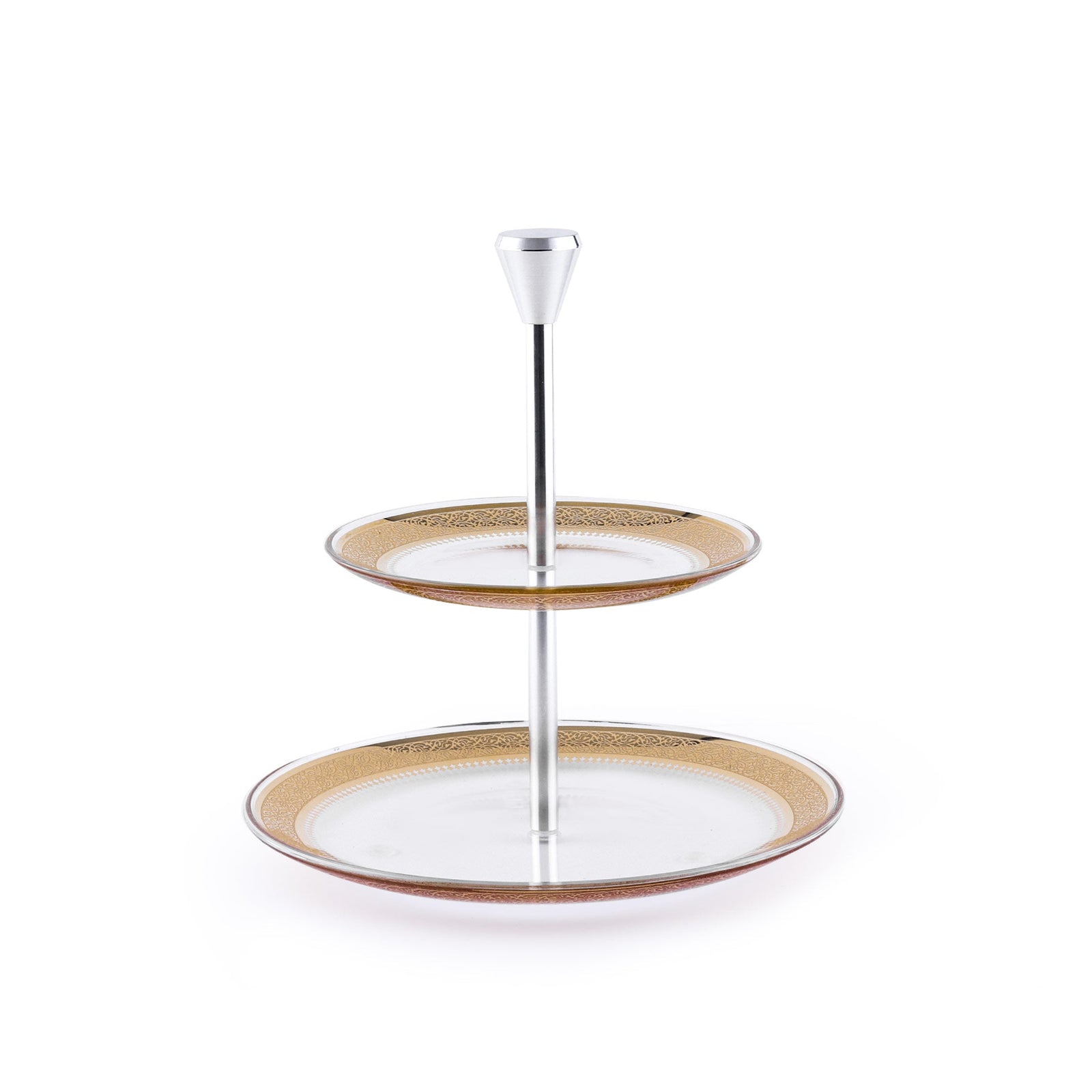 Dimlaj Cordoba 2 Tiered Tray (Gold) - Premium Stands from Cordoba By Dimlaj - Just $350!