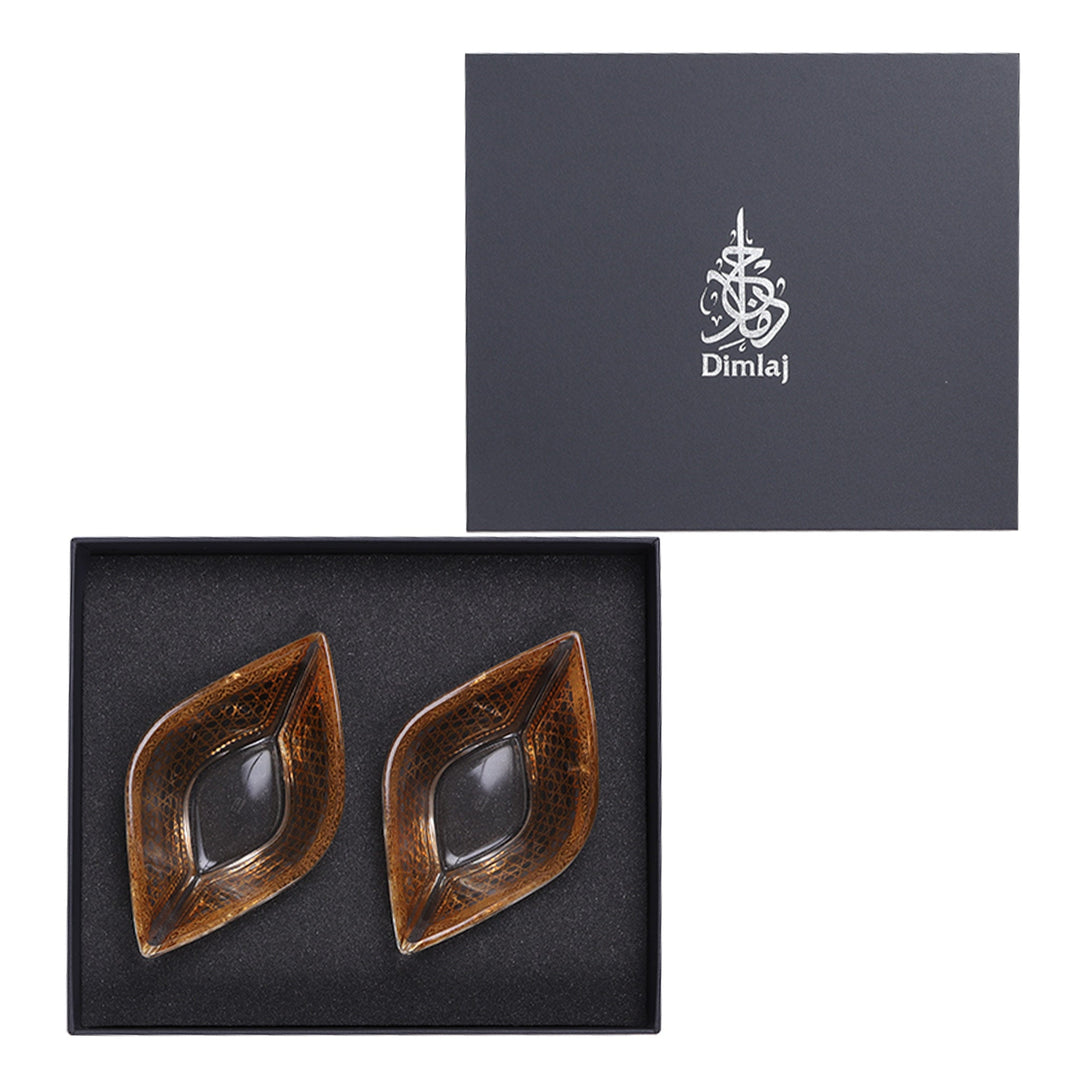 Dimlaj Cordoba Set of 2 Pcs Small Serving Bowls (Gold) - Premium Serving Bowls from Cordoba By Dimlaj - Just $290!