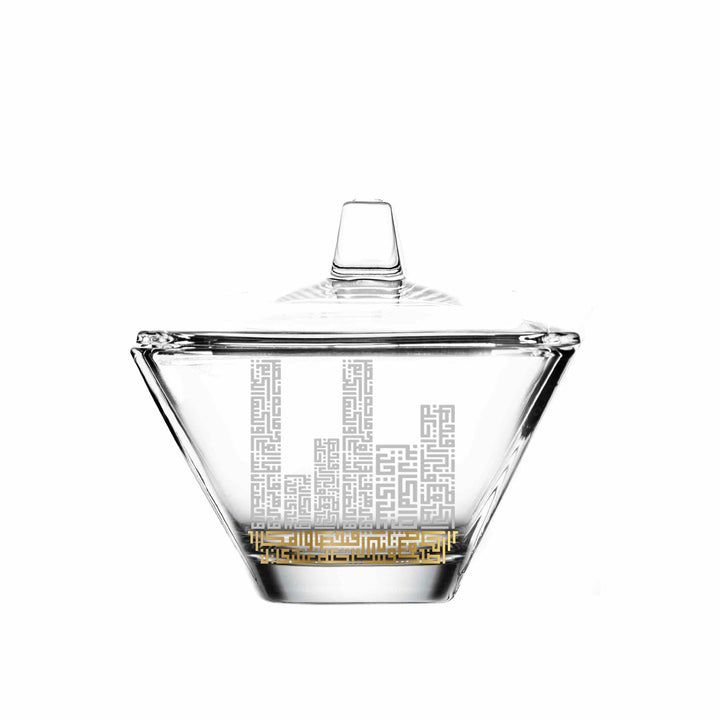 Dimlaj Abraj Serving Bowl with Lid (Gold) - Premium Sugar Bowls from Abraj By Dimlaj - Just $160!