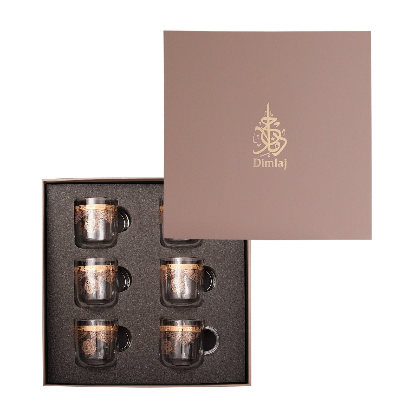 Dimlaj Selena Set of 6 Pcs Mugs (Gold & Pink) - Premium Mugs from Selena By Dimlaj - Just $128!