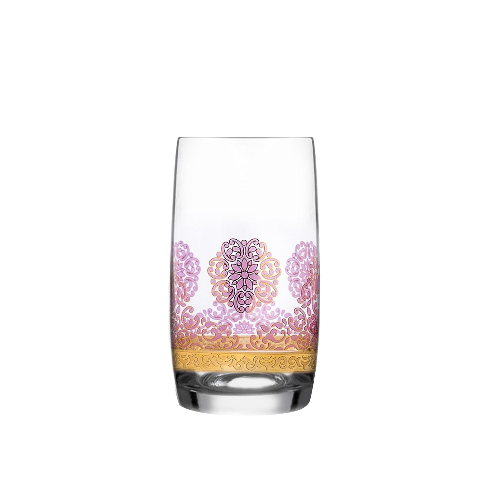 Dimlaj Selena Set of 6 Pcs Crystal Tumblers (Gold & Pink) - Premium Tumblers from Selena By Dimlaj - Just $212!