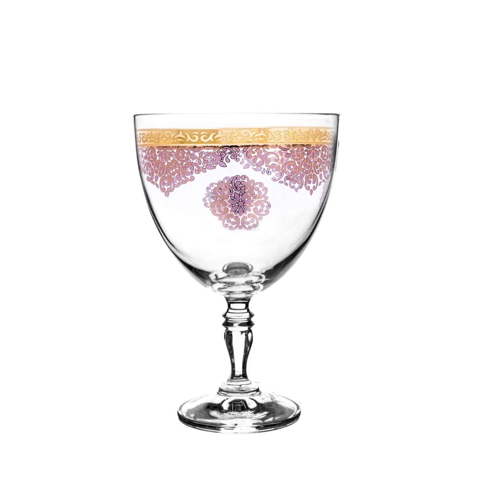 Dimlaj Selena Set of 6 Pcs Flute Stems (Gold & Pink) - Premium Flute Stemware from Selena By Dimlaj - Just $212!