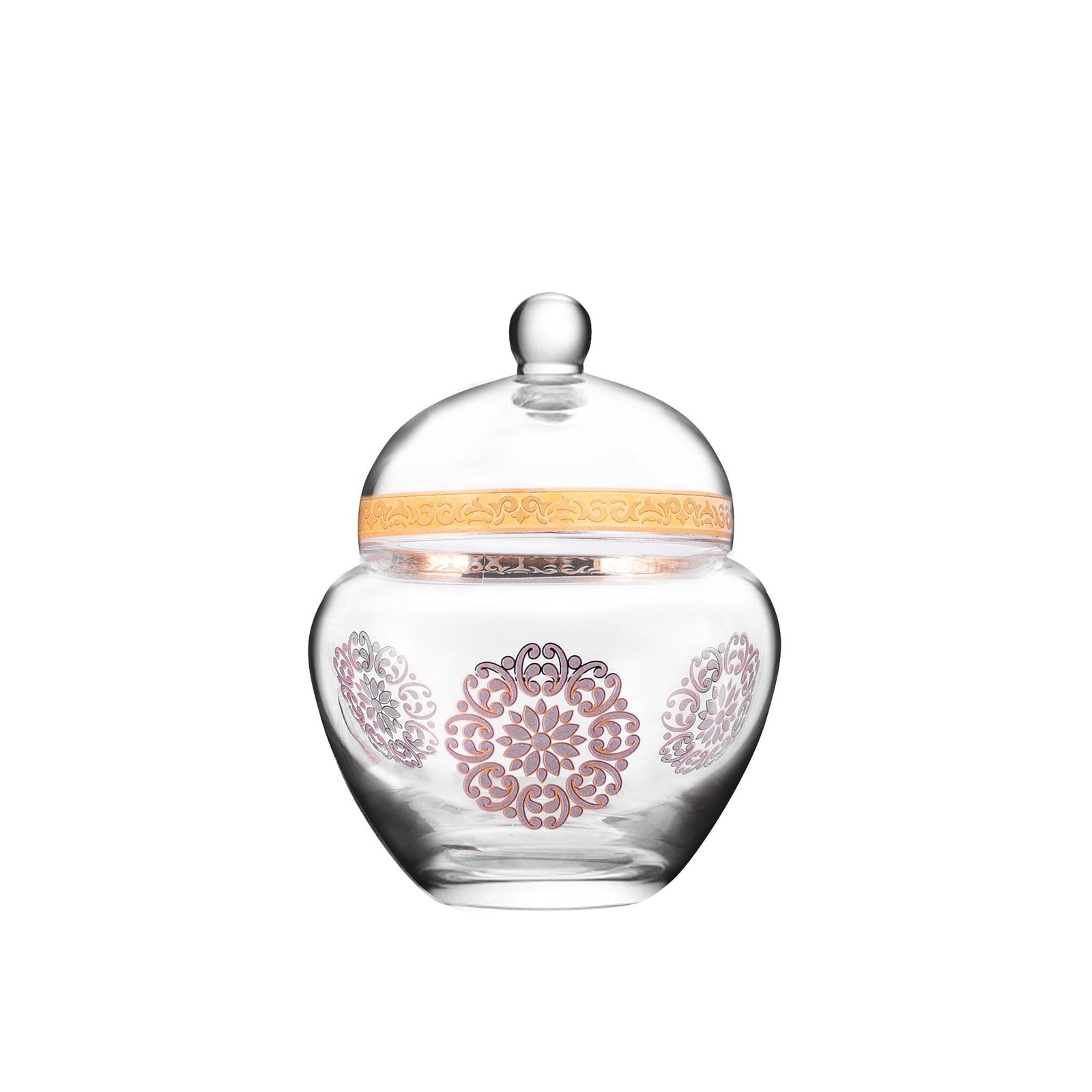 Dimlaj Selena Serving Bowl with Lid (Gold & Pink) - Premium Serving Bowls from Selena By Dimlaj - Just $108!