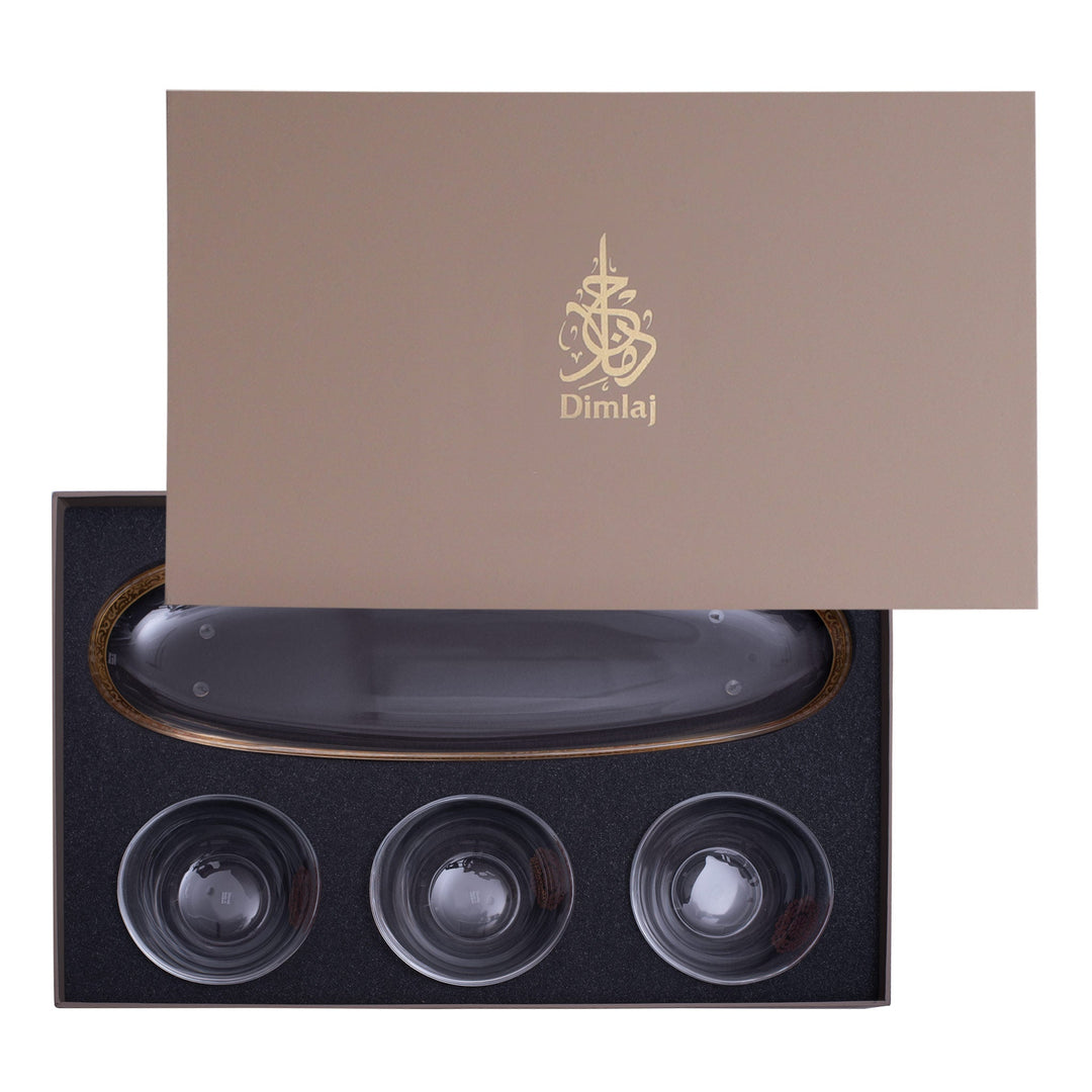 Dimlaj Selena Set of 4 Pcs Serving Bowls (Gold & Pink) - Premium Serving Bowls from Selena By Dimlaj - Just $212!