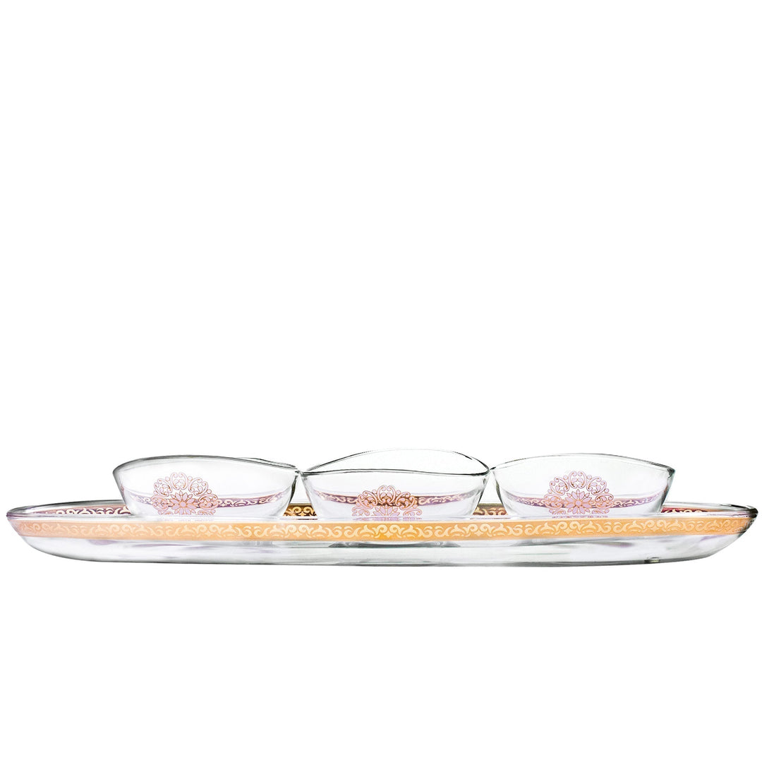 Dimlaj Selena Set of 4 Pcs Serving Bowls (Gold & Pink) - Premium Serving Bowls from Selena By Dimlaj - Just $212!