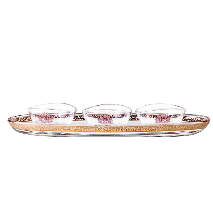 Dimlaj Selena Set of 4 Pcs Serving Bowls (Gold & Pink) - Premium Serving Bowls from Selena By Dimlaj - Just $212!