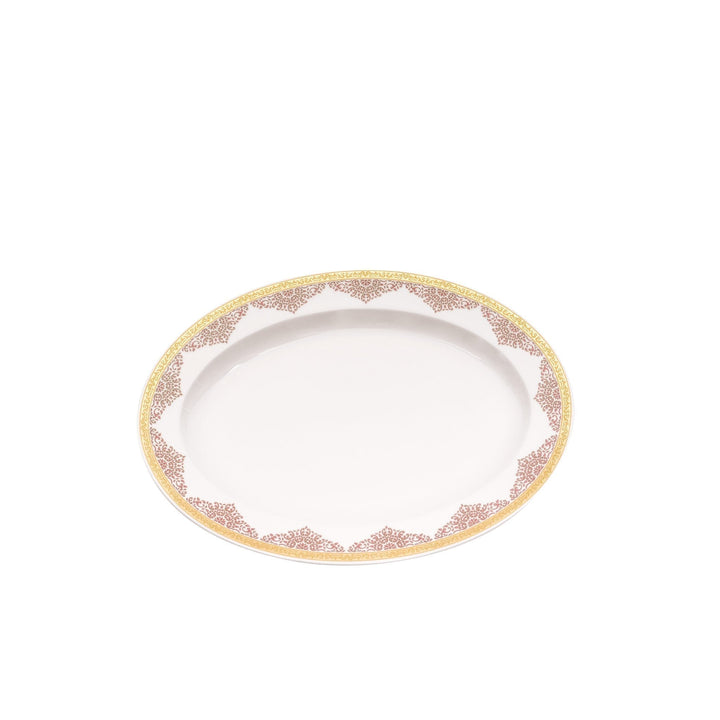 Dimlaj Selena Medium Oval Plate (Gold & Pink) - Premium Porcelain Plates from Selena By Dimlaj - Just $188!