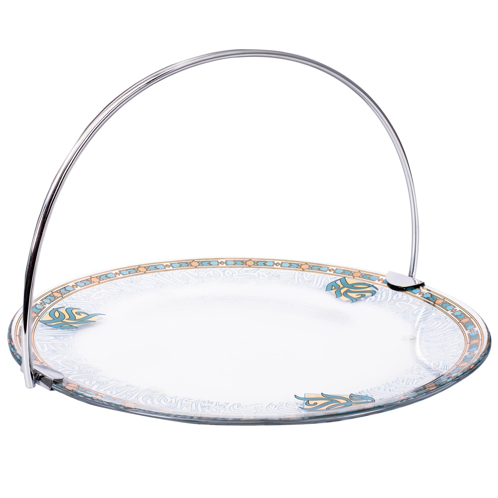 Dimlaj Wurood Serving Tray with Handle (Gold & Green) - Premium Trays from Wurood By Dimlaj - Just $235!