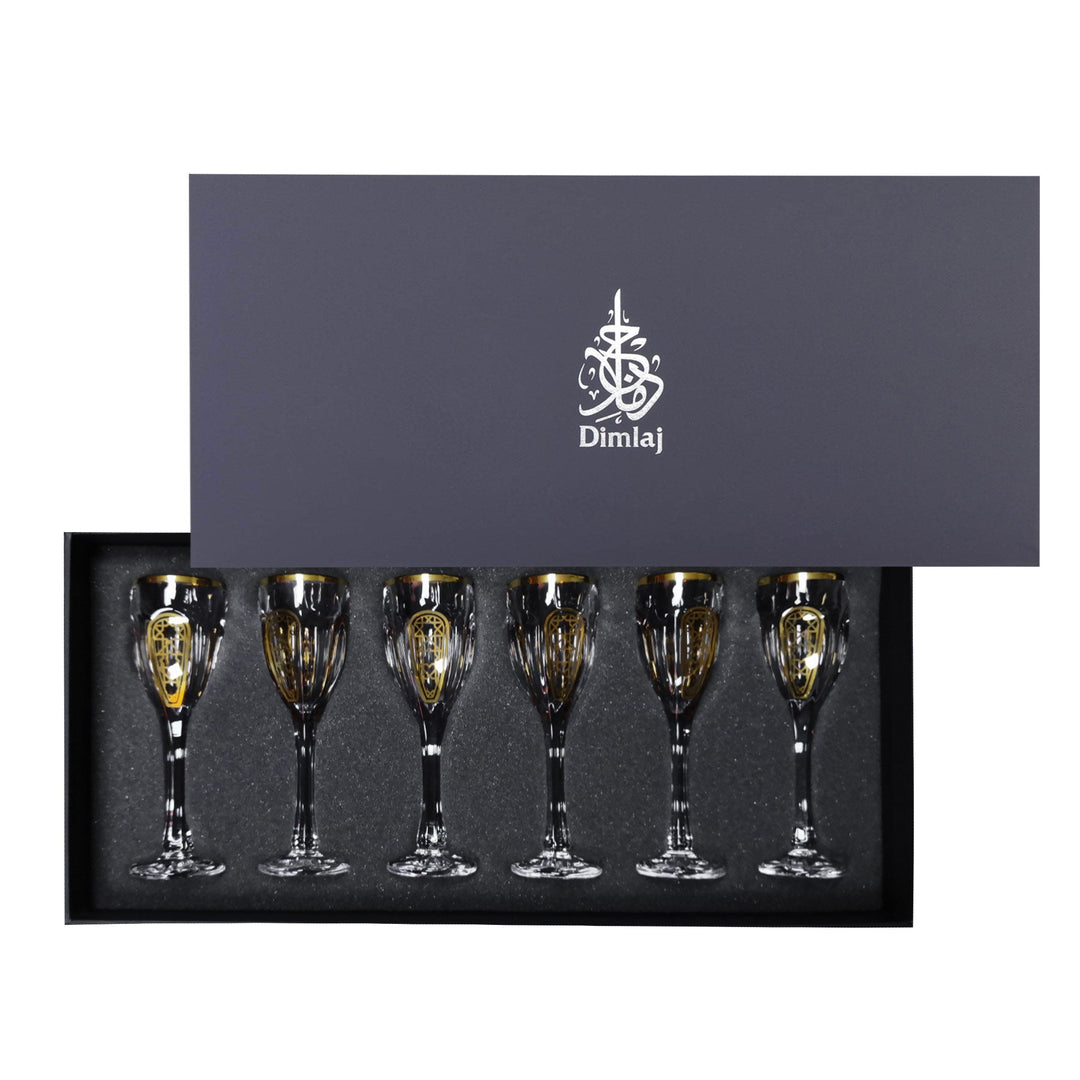 Dimlaj Cordoba Set Of 6 Pcs Flute Stems (Gold) - Premium Flute Stemware from Cordoba By Dimlaj - Just $420!