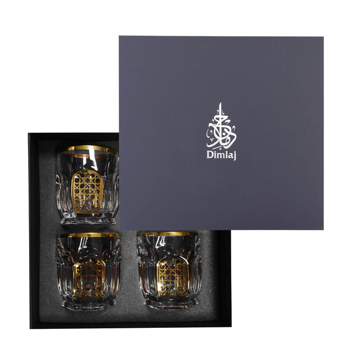 Dimlaj Cordoba Set of 4 Pcs Short Tumblers (Gold) - Premium Short Tumblers from Cordoba By Dimlaj - Just $420!