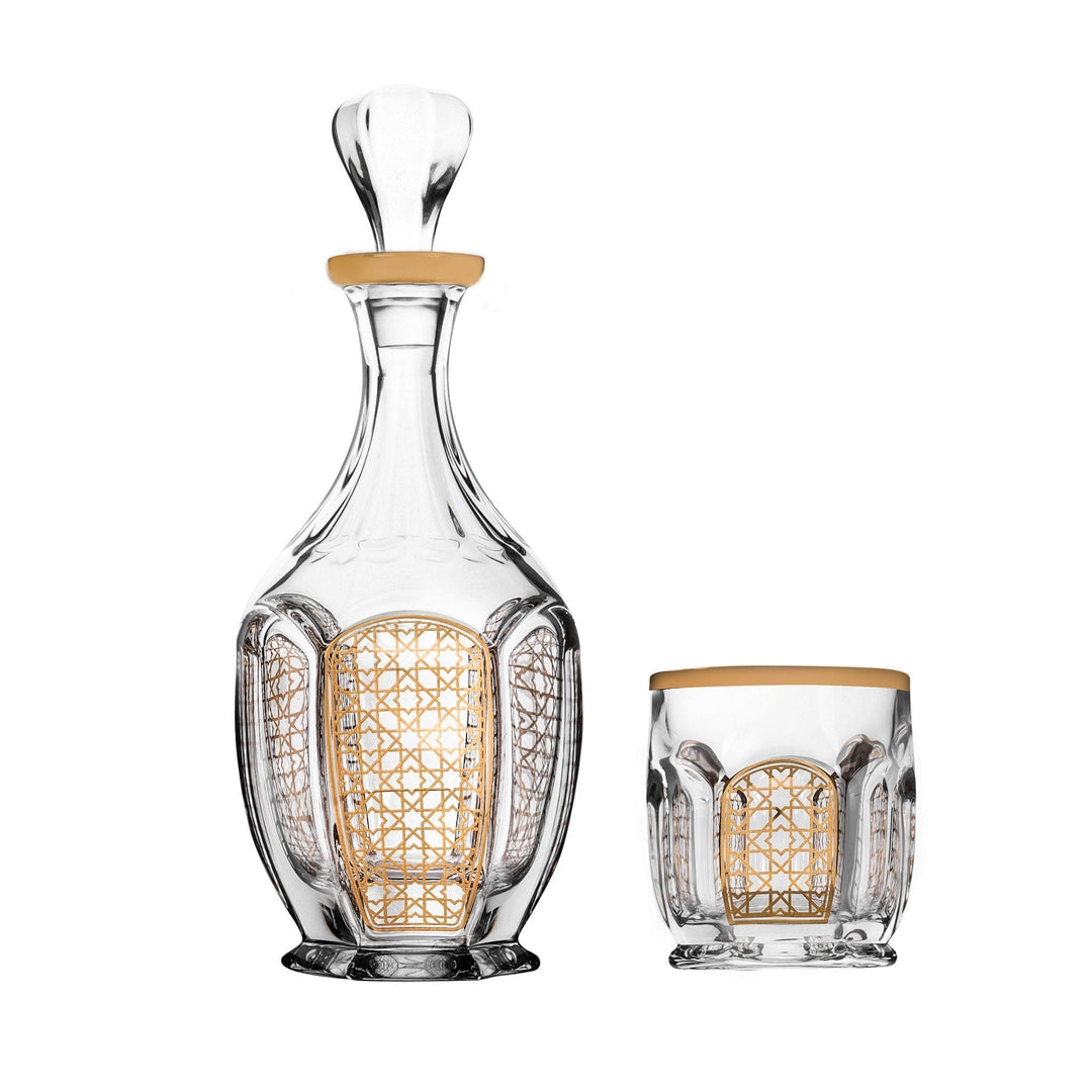 Dimlaj Cordoba Set of 3 Pcs Crystal Drinkset (Gold) - Premium Drinkset from Cordoba By Dimlaj - Just $580!