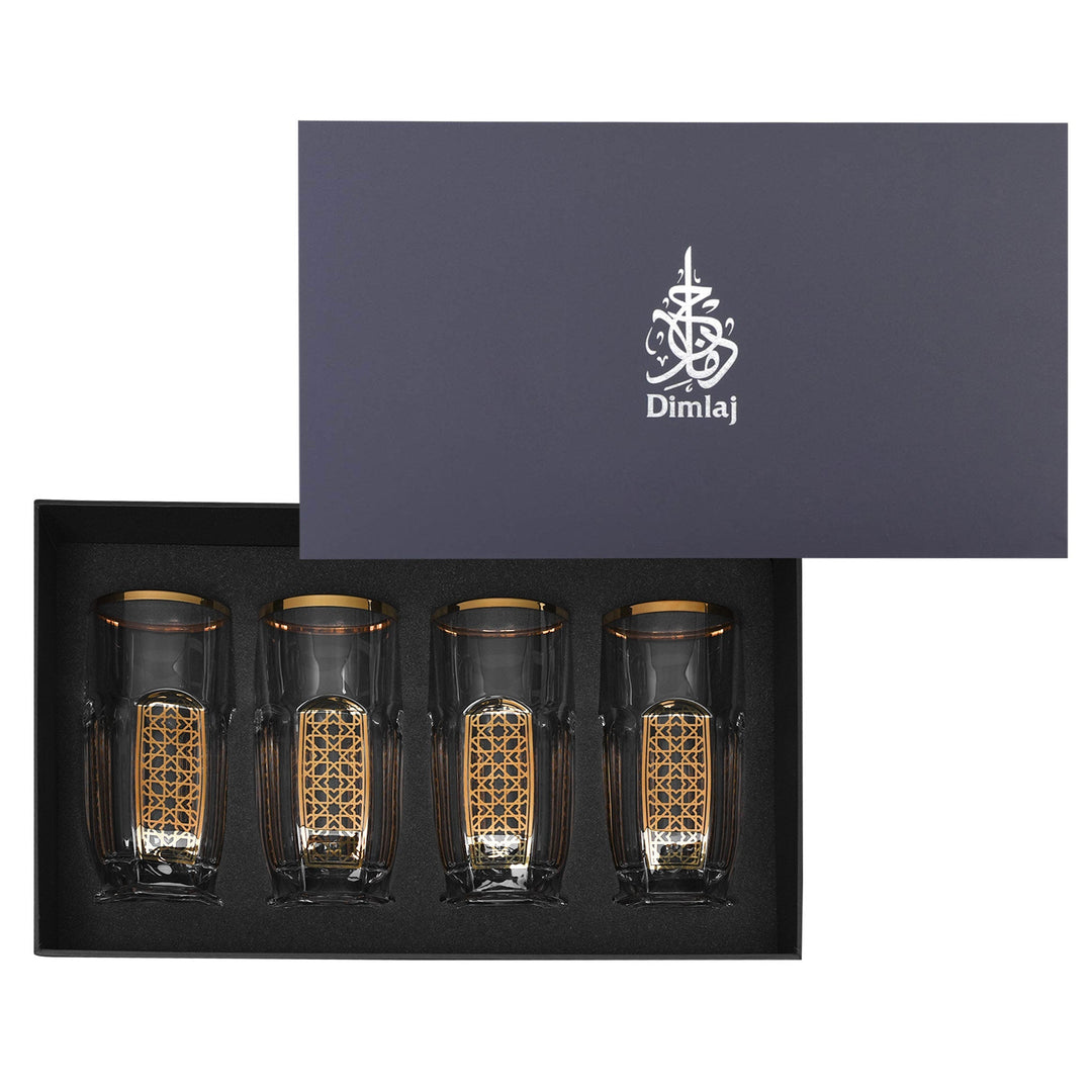 Dimlaj Cordoba Set of 4 Pcs Tumblers (Gold) - Premium Tumblers from Cordoba By Dimlaj - Just $420!