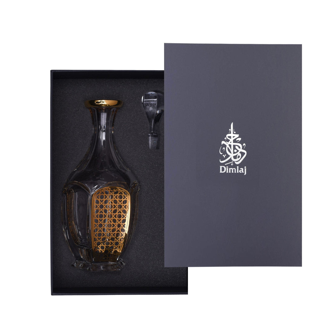 Dimlaj Cordoba Crystal Decanter (Gold) - Premium Jugs from Cordoba By Dimlaj - Just $370!