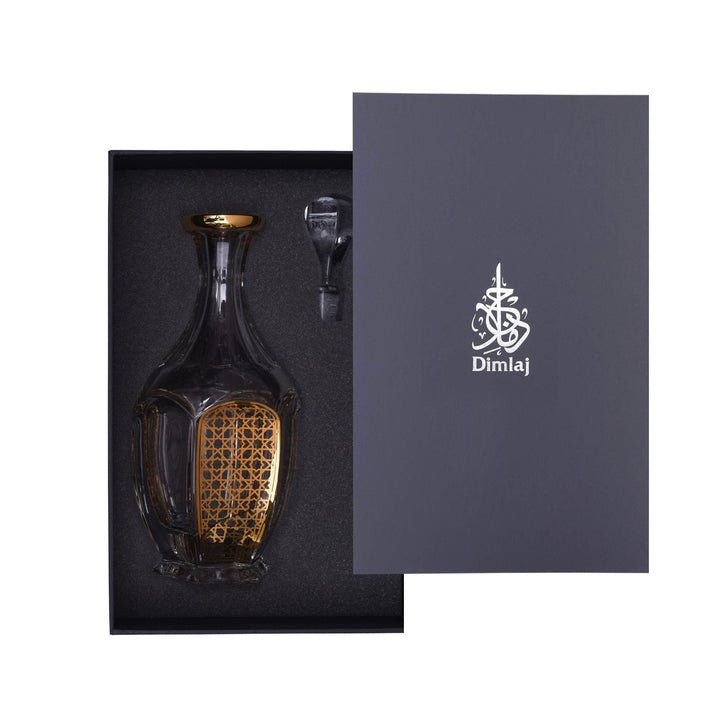 Dimlaj Cordoba Crystal Decanter (Gold) - Premium Jugs from Cordoba By Dimlaj - Just $370!