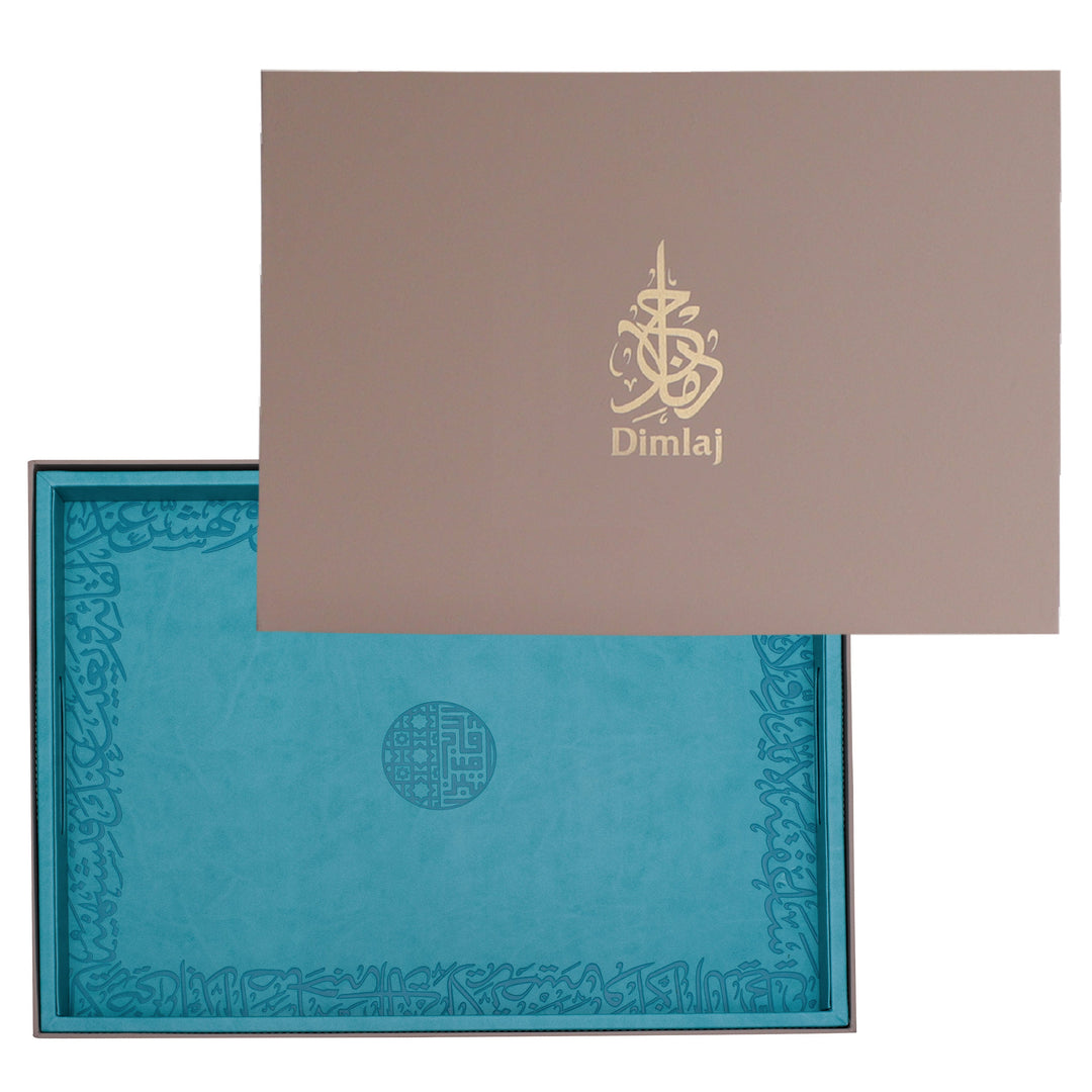 Dimlaj Kareem Large Serving Tray (Turquoise) - Premium Table Accessories from Kareem By Dimlaj - Just $370!