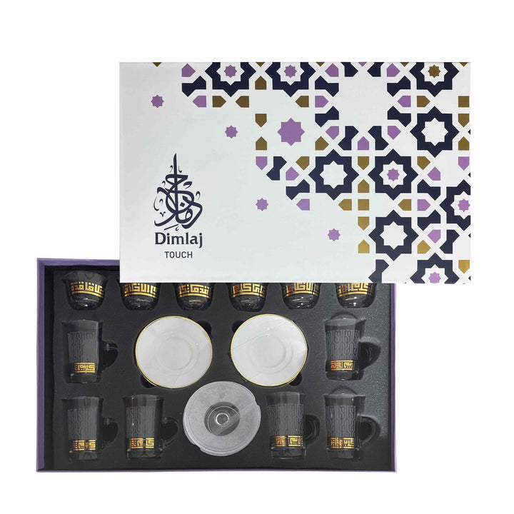 Dimlaj Touch Alexander Set of 20 Pcs Assorted Drinkware Gold - Premium Gift Sets from Alexander By Dimlaj - Just $175!