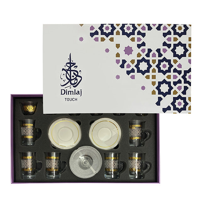 Dimlaj Touch Heritage Set of 20 Pcs Assorted Drinkware (Gold) - Premium Gift Sets from Heritage By Dimlaj - Just $175!