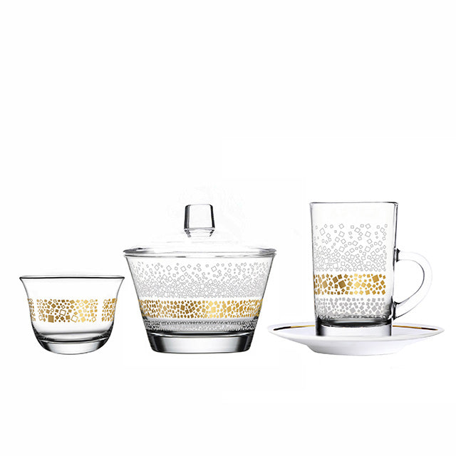 Dimlaj Touch Dunes Set of 20 Pcs Assorted Drinkware (Gold) - Premium Gift Sets from Dimlaj Touch - Just $175!
