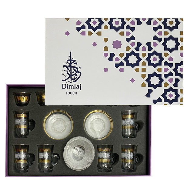 Dimlaj Touch Essence Set of 20 Pcs Assorted Drinkware Gold - Premium Special Sets from Essence By Dimlaj - Just $175!