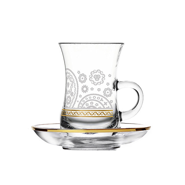 Dimlaj Touch Paisley Set of 6 Pcs Tea Cups and Saucers - Premium Tea Cups from Paisley By Dimlaj - Just $135!