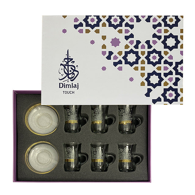 Dimlaj Touch Paisley Set of 6 Pcs Tea Cups and Saucers - Premium Tea Cups from Paisley By Dimlaj - Just $135!