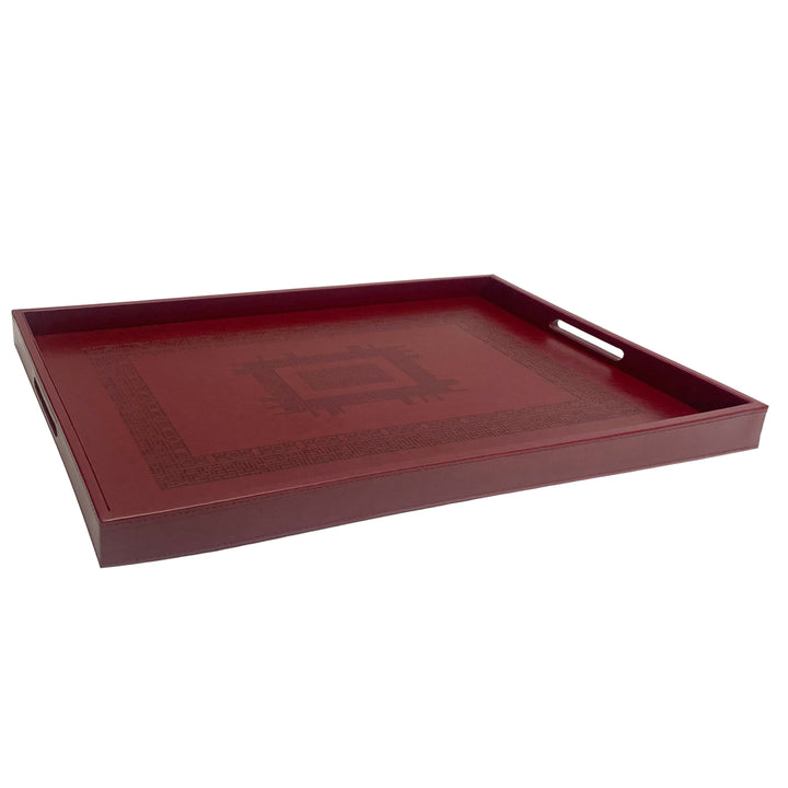 Dimlaj Shafa Large Serving Tray (Maroon) - Premium Table Accessories from Shafa By Dimlaj - Just $370!
