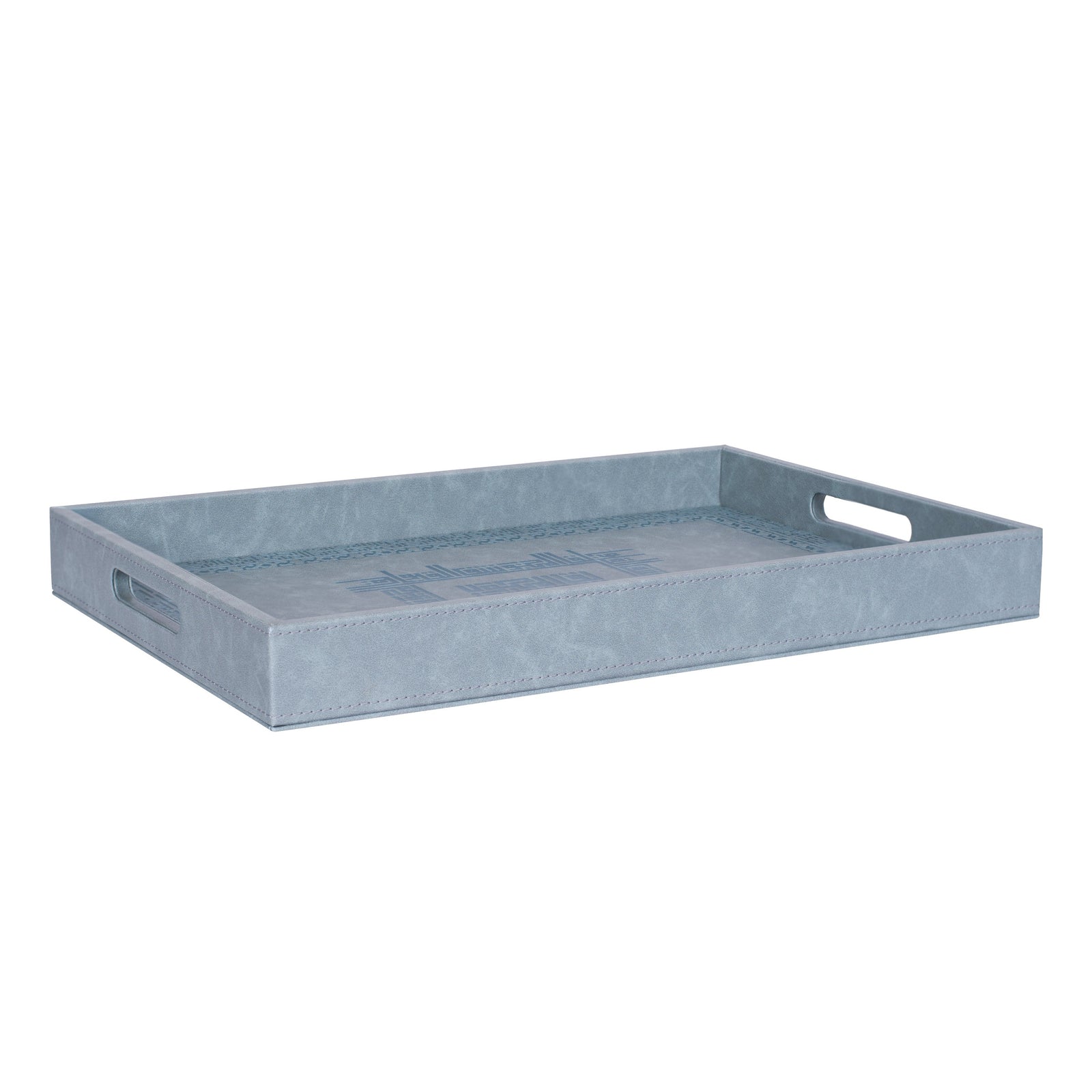 Dimlaj Shafa Small Serving Tray (Silver Blue) - Premium Trays from Shafa By Dimlaj - Just $370!