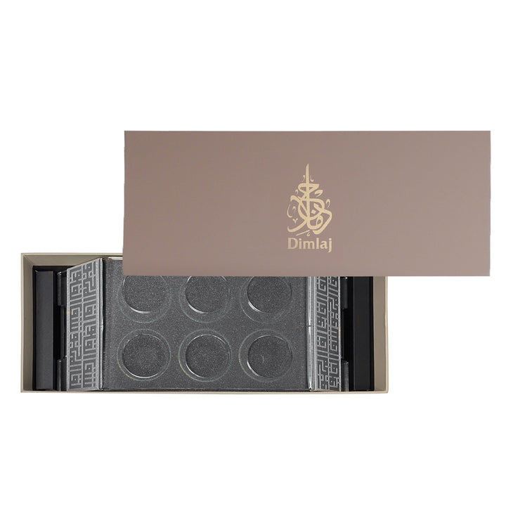 Dimlaj Shafa Acrylic Coffee stand & Cawa Cups (Silver) - Premium Table Accessories from Shafa By Dimlaj - Just $235!