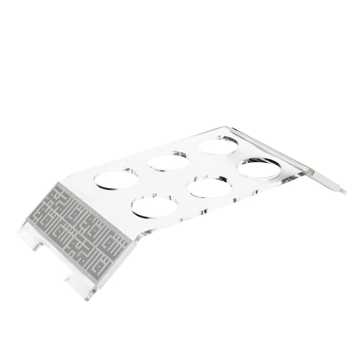 Dimlaj Shafa Acrylic Coffee stand & Cawa Cups (Silver) - Premium Table Accessories from Shafa By Dimlaj - Just $235!