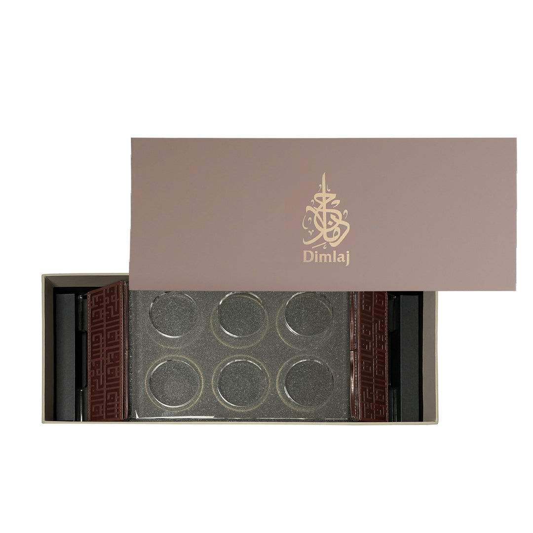 Dimlaj Shafa Acrylic Coffee stand & Cawa Cups (Bronze) - Premium Table Accessories from Shafa By Dimlaj - Just $235!