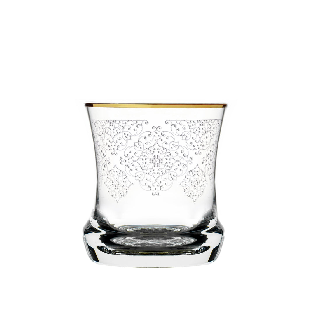 Dimlaj Perla Set of 6 Pcs Short Crystal Tumblers (Gold) - Premium Short Tumblers from Perla By Dimlaj - Just $370!