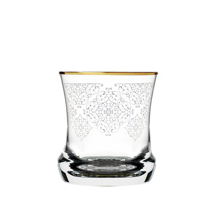Dimlaj Perla Set of 6 Pcs Short Crystal Tumblers (Gold) - Premium Short Tumblers from Perla By Dimlaj - Just $370!