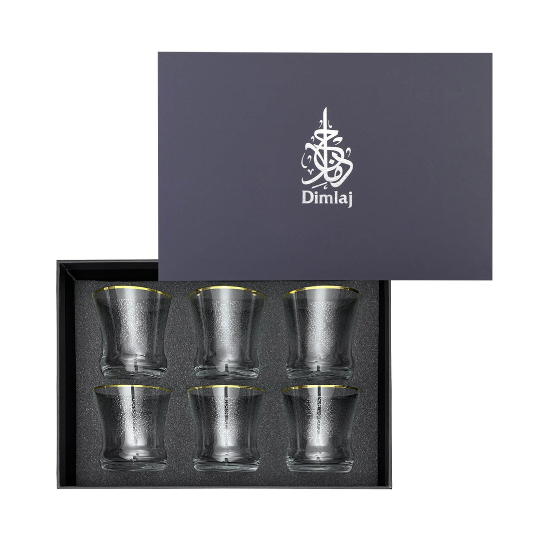Dimlaj Perla Set of 6 Pcs Short Crystal Tumblers (Gold) - Premium Short Tumblers from Perla By Dimlaj - Just $370!