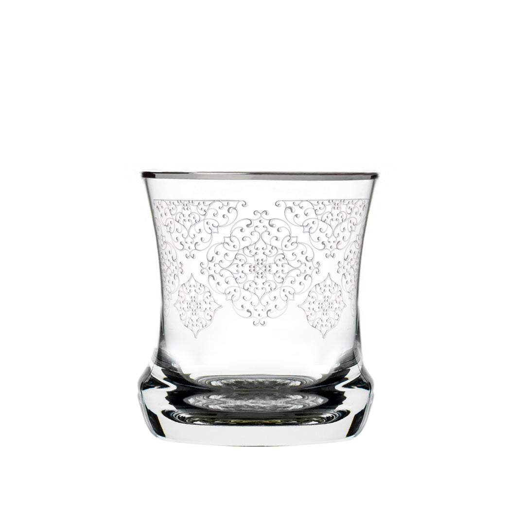 Dimlaj Perla Set of 6 Pcs Short Crystal Tumblers (Platinum) - Premium Short Tumblers from Perla By Dimlaj - Just $370!
