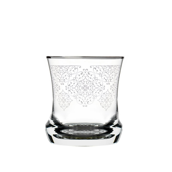 Dimlaj Perla Set of 6 Pcs Short Crystal Tumblers (Platinum) - Premium Short Tumblers from Perla By Dimlaj - Just $370!