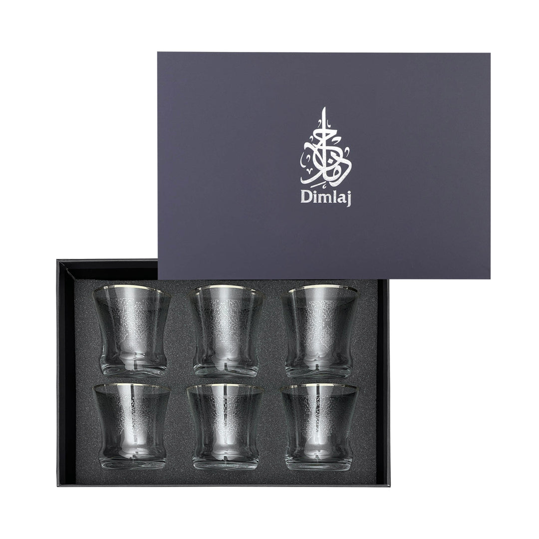 Dimlaj Perla Set of 6 Pcs Short Crystal Tumblers (Platinum) - Premium Short Tumblers from Perla By Dimlaj - Just $370!
