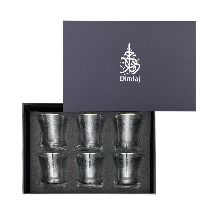 Dimlaj Perla Set of 6 Pcs Short Crystal Tumblers (Platinum) - Premium Short Tumblers from Perla By Dimlaj - Just $370!