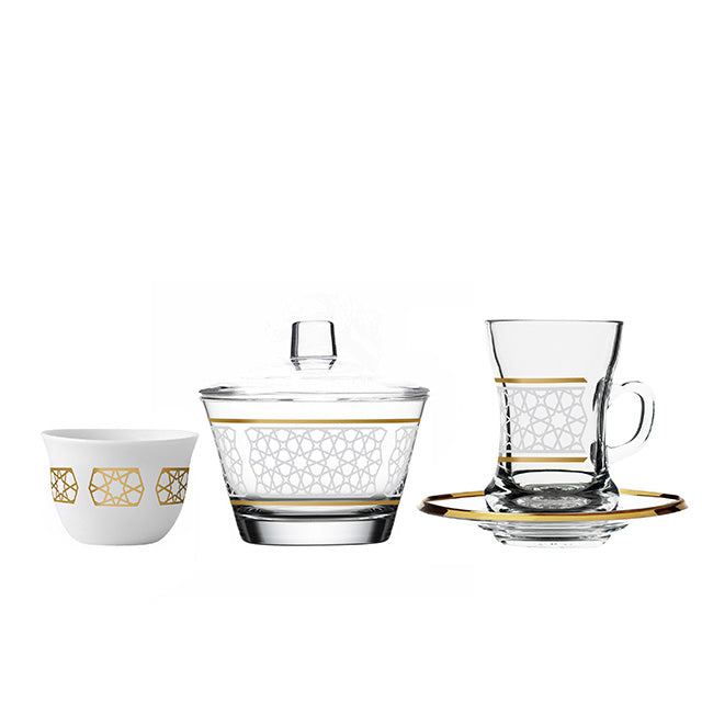 Dimlaj Touch Azha Set of 20 Pcs Assorted Drinkware Gold - Premium Gift Set from Azha By Dimlaj Touch - Just $175!